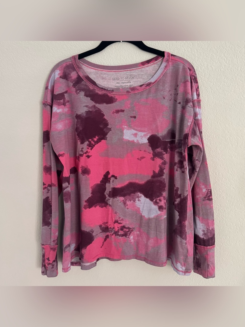 Seed to Style Top Women’s Size Medium Organic Cotton Tee Shirt
